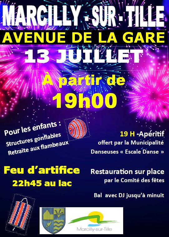 Affiche festivités 13 juillet 2025